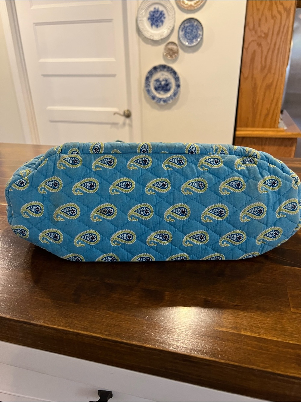 Vera Bradley Bermuda Blue (retired) Large Tote Bag - Picture 9 of 9